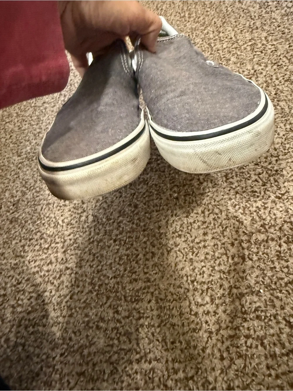Vans Slip-On Canvas Loafers in Charcoal Gray